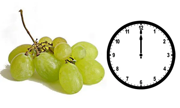 {'en': '12 grapes, or if not, what?', 'es': '12 uvas, o si no, qué?'} Image