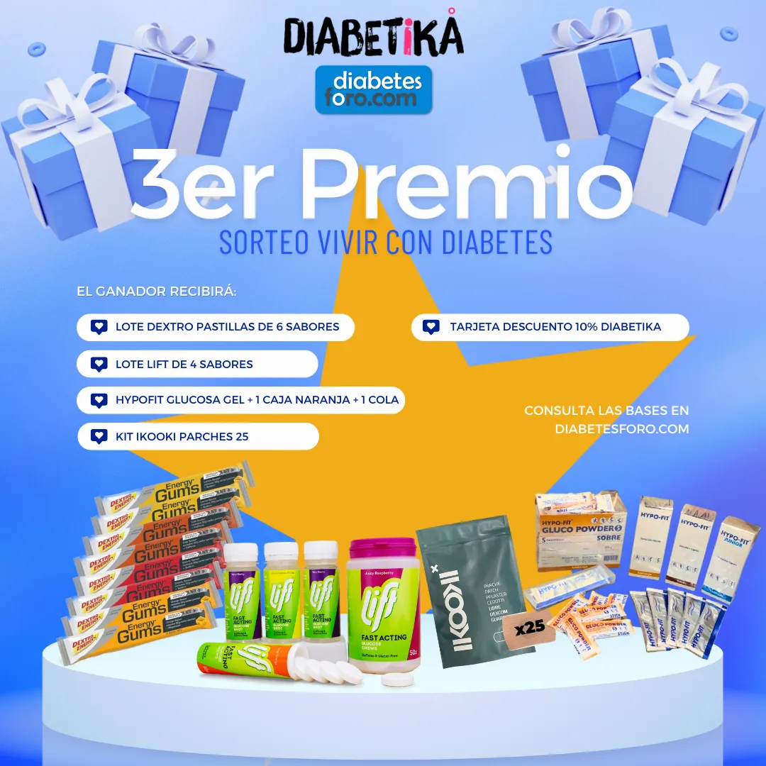 {'en': 'Third Prize Draw Living with Diabetes 👉 Sign up!👈', 'es': 'Tercer premio sorteo Vivir con Diabetes 👉 ¡Apúntate! 👈'} Image