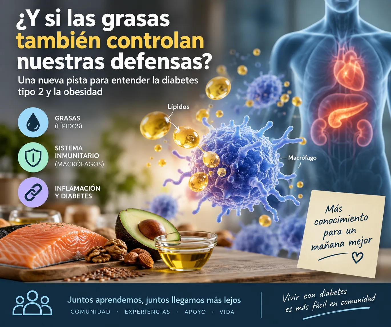 {'en': 'Lo que las grasas pueden estar haciendo dentro de nuestro cuerpo', 'es': 'Lo que las grasas pueden estar haciendo dentro de nuestro cuerpo'} Image