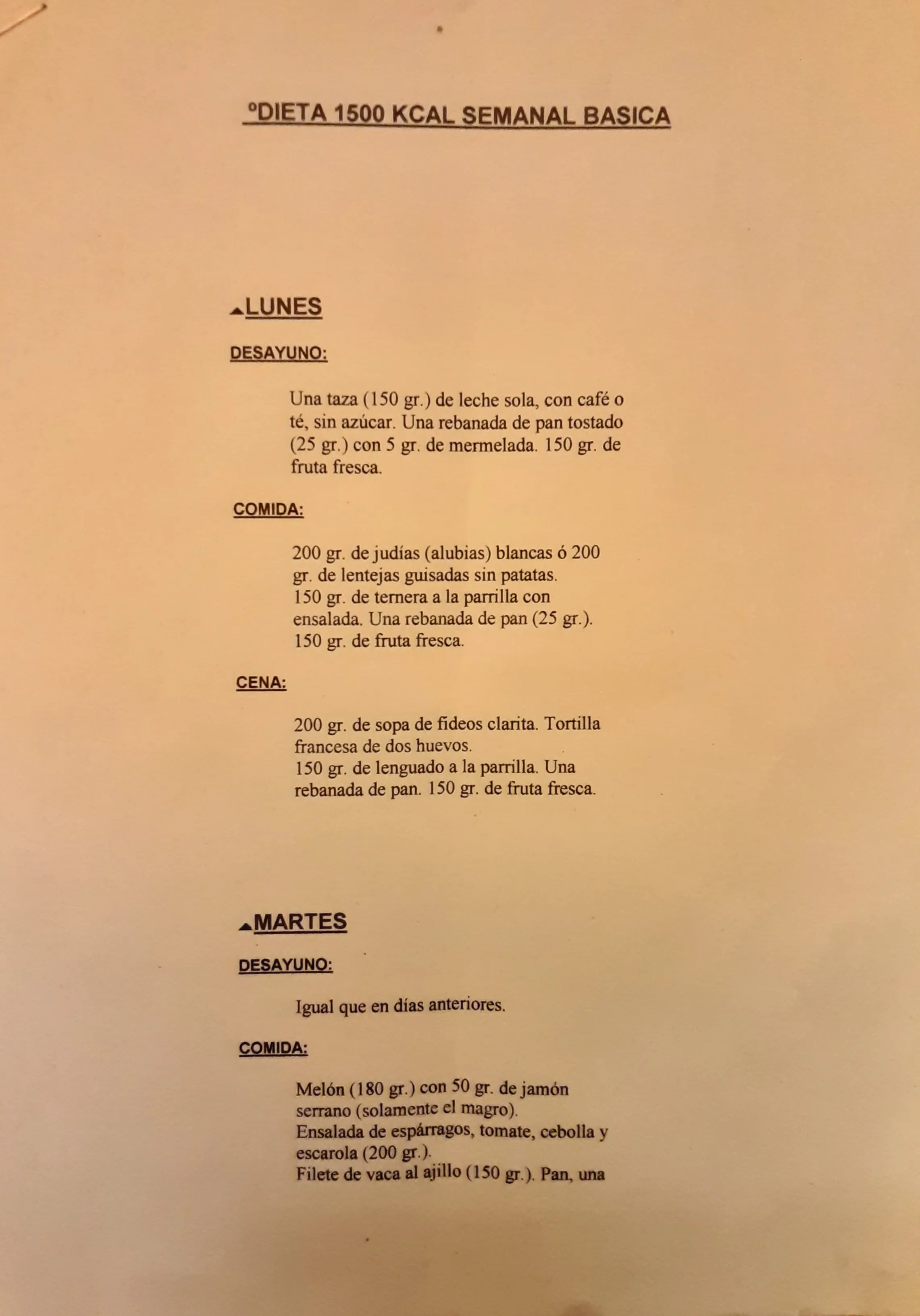 {'en': 'DIET 1500 KCAL BASIC WEEKLY DM2', 'es': 'Dieta 1500 kcal semanal básica DM2'} Image