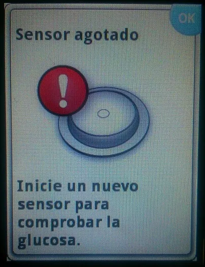 {'en': 'Fed up free freestyle errors2 by "exhausted sensor" before time', 'es': 'Harto de errores FreeStyle Libre2 por "sensor agotado" antes del tiempo'} Image