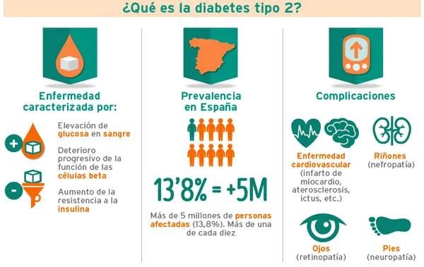 {'en': 'Type 2 diabetes in Spain: 1.16 cases per 100 inhabitants', 'es': 'Diabetes tipo 2 en España: 1,16 casos por 100 habitantes'} Image