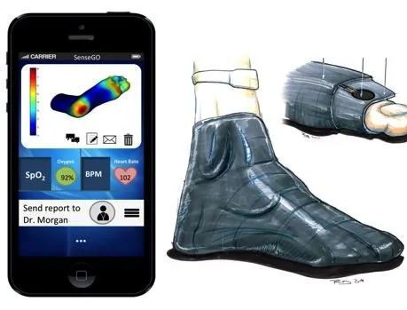 {'en': 'Smart socks against diabetes (wearable)', 'es': 'Calcetines inteligentes contra la diabetes (wearable)'} Image